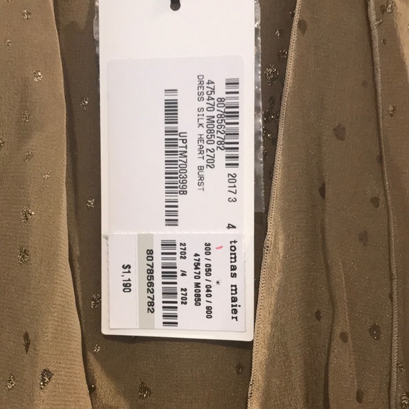 🇺🇸TOMAS MAIER SILK HEART BURST DRESS 4 - Picture 2 of 8